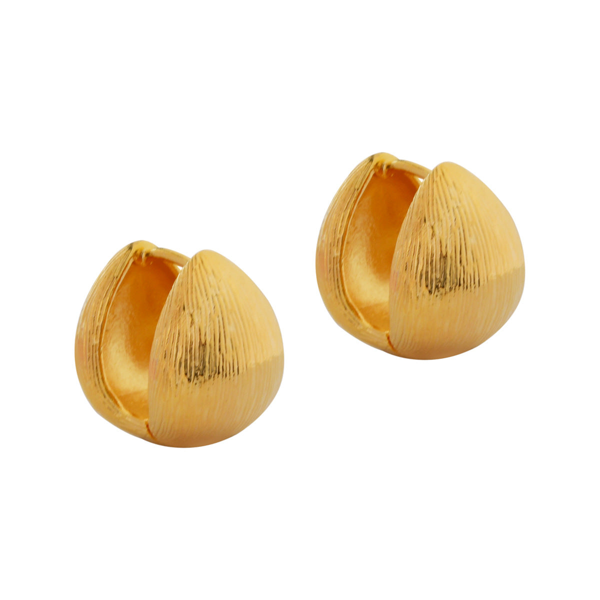 Wholesale  Retro Fashion Distinctive Water Drop Wire-drawing Striped Ear Buckle