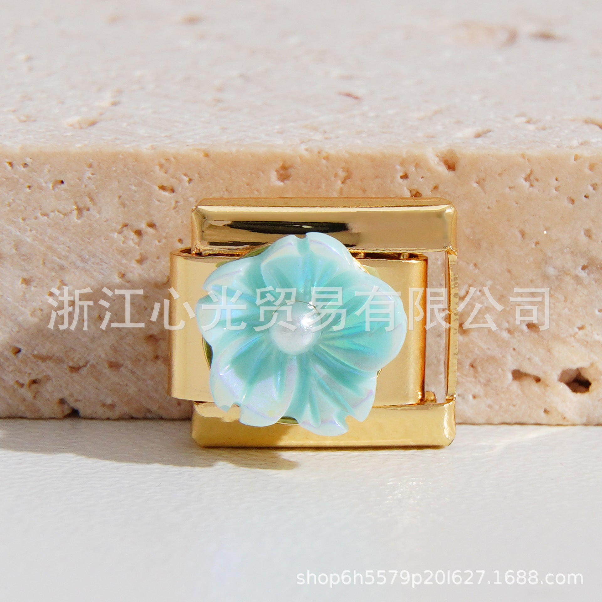 Wholesale Italian Charm Bracelet 9mm DIY Splicing Flower Series Stainless Steel Composable Bracelet