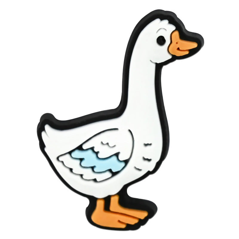 Decorazione casuale all'ingrosso della fibbia della scarpa in gomma morbida in PVC da fattoria da 100 pezzi