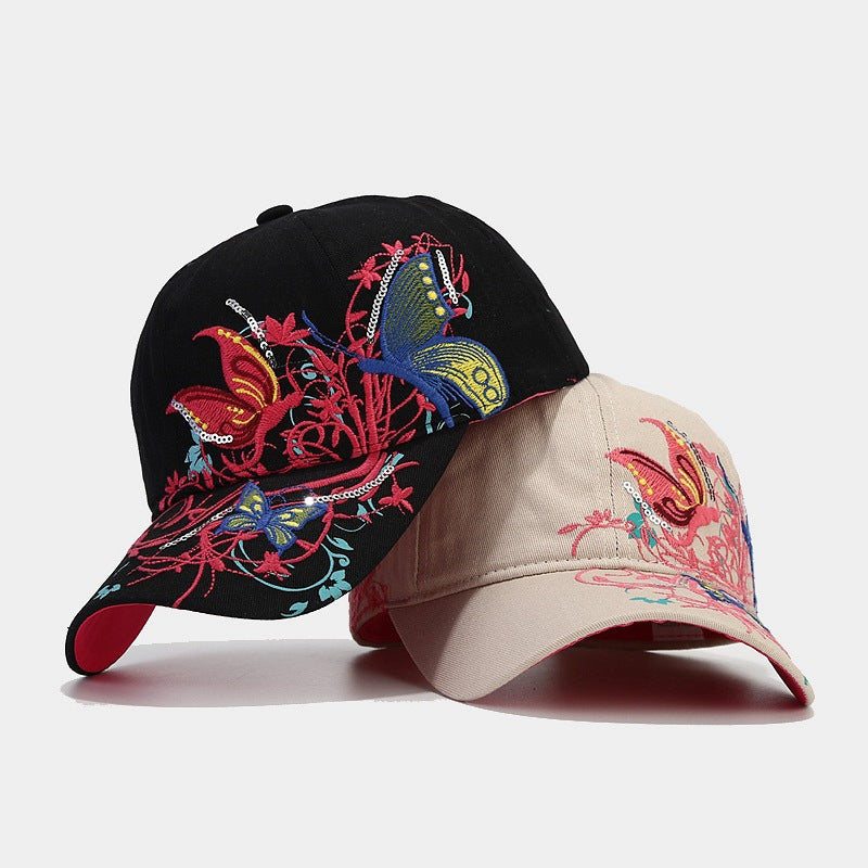 Wholesale  Sequin Butterfly Embroidered Baseball Cap