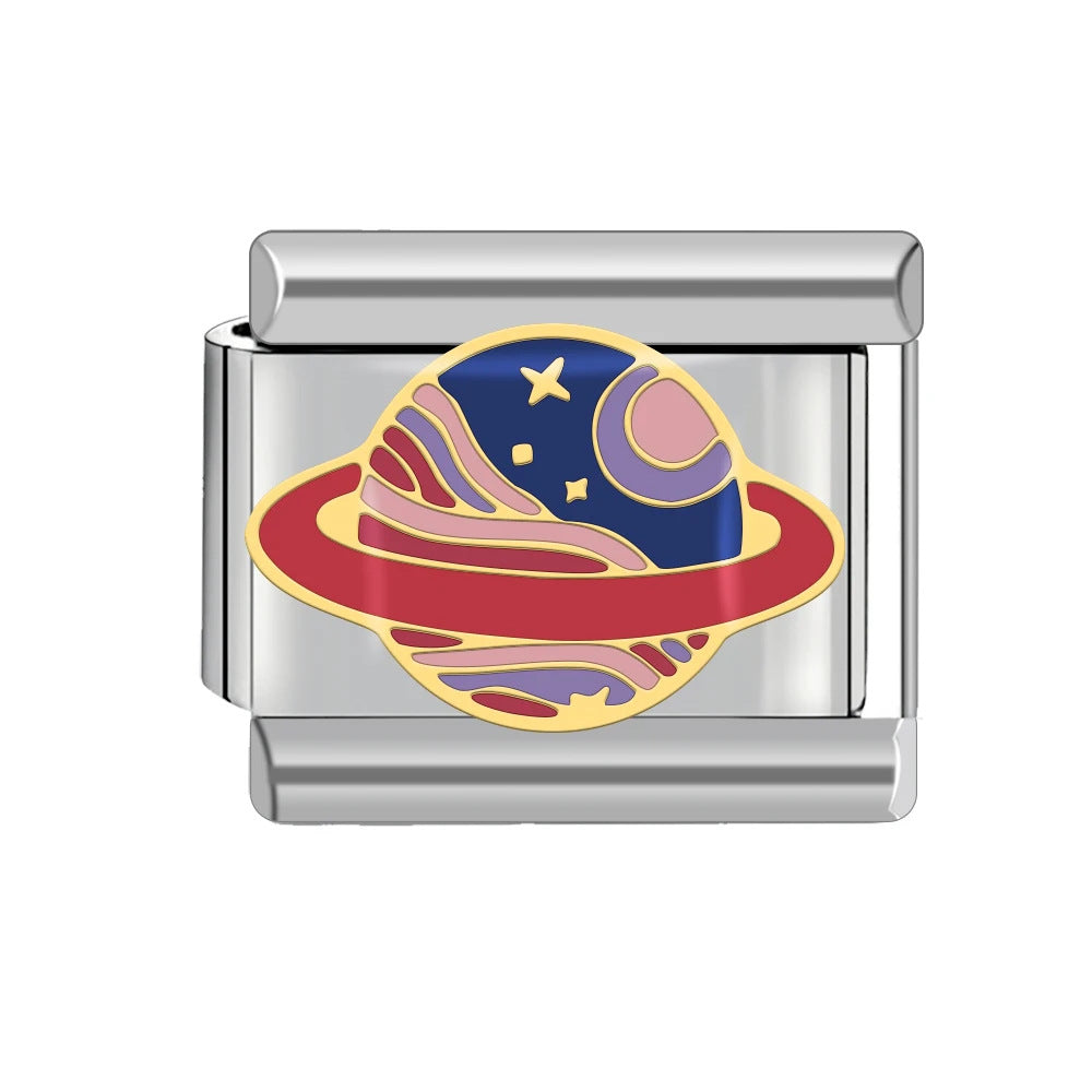 Wholesale Italian Charm Bracelet 9mm DIY Splicing Landscape Pattern Titanium Steel Composable Bracelet