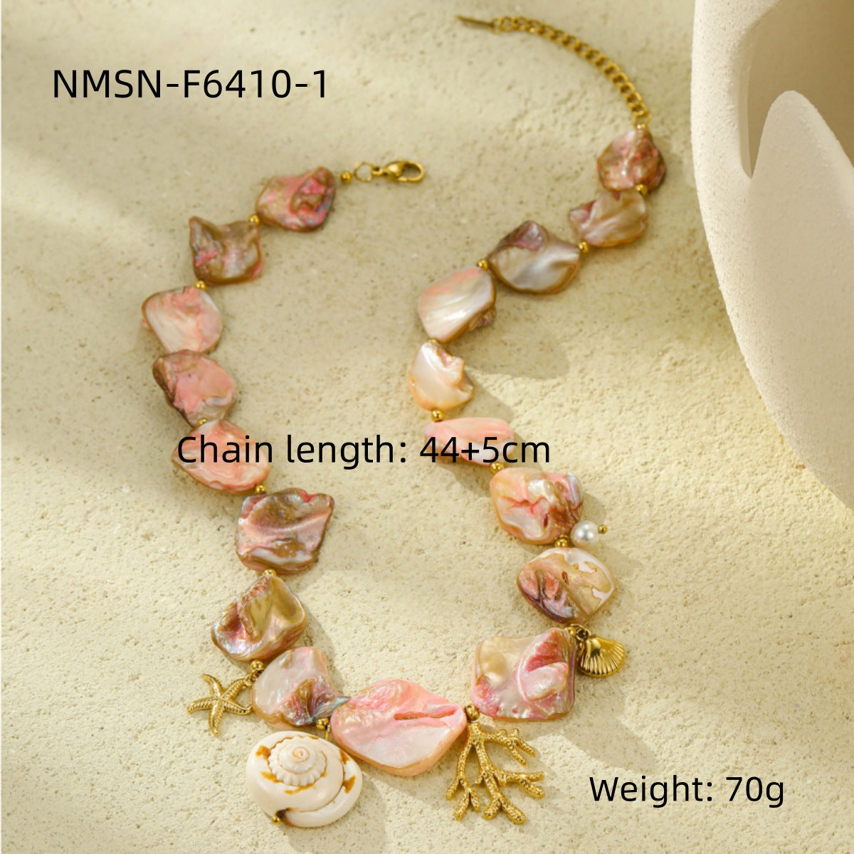 Wholesale shell clavicle chain starfish coral suit necklace earrings bracelet