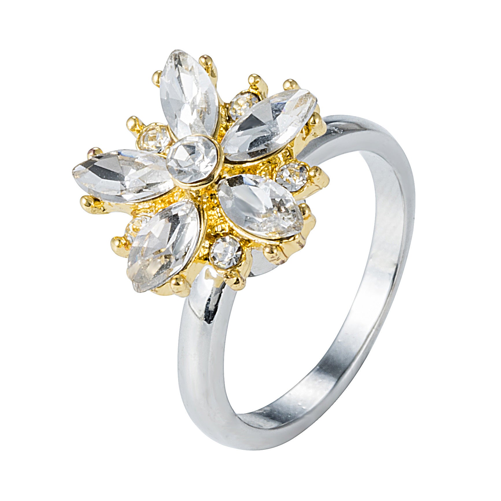 Wholesale  snowflake fashion rotating ring