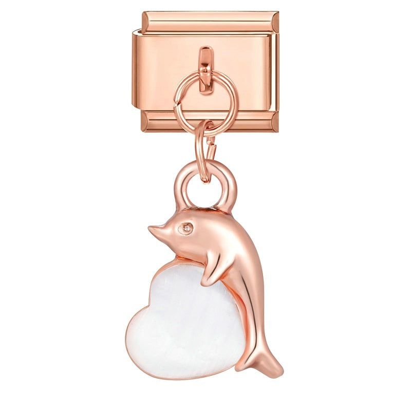 Wholesale Charms Italian modular cat' s eye stone pendant DIY bracelet accessories