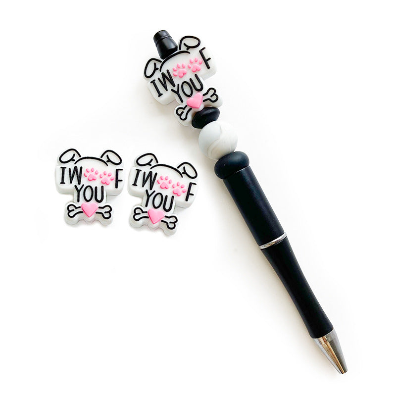 Wholesale 10pcs Dog Paw Beads Silicone Focal Beads DIY Accessories ACC-BDS-WDX073