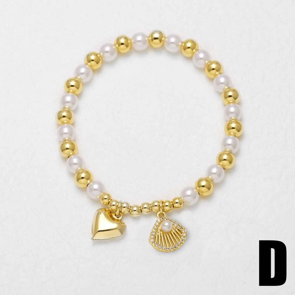 Wholesale Copper Heart Starfish Bracelet