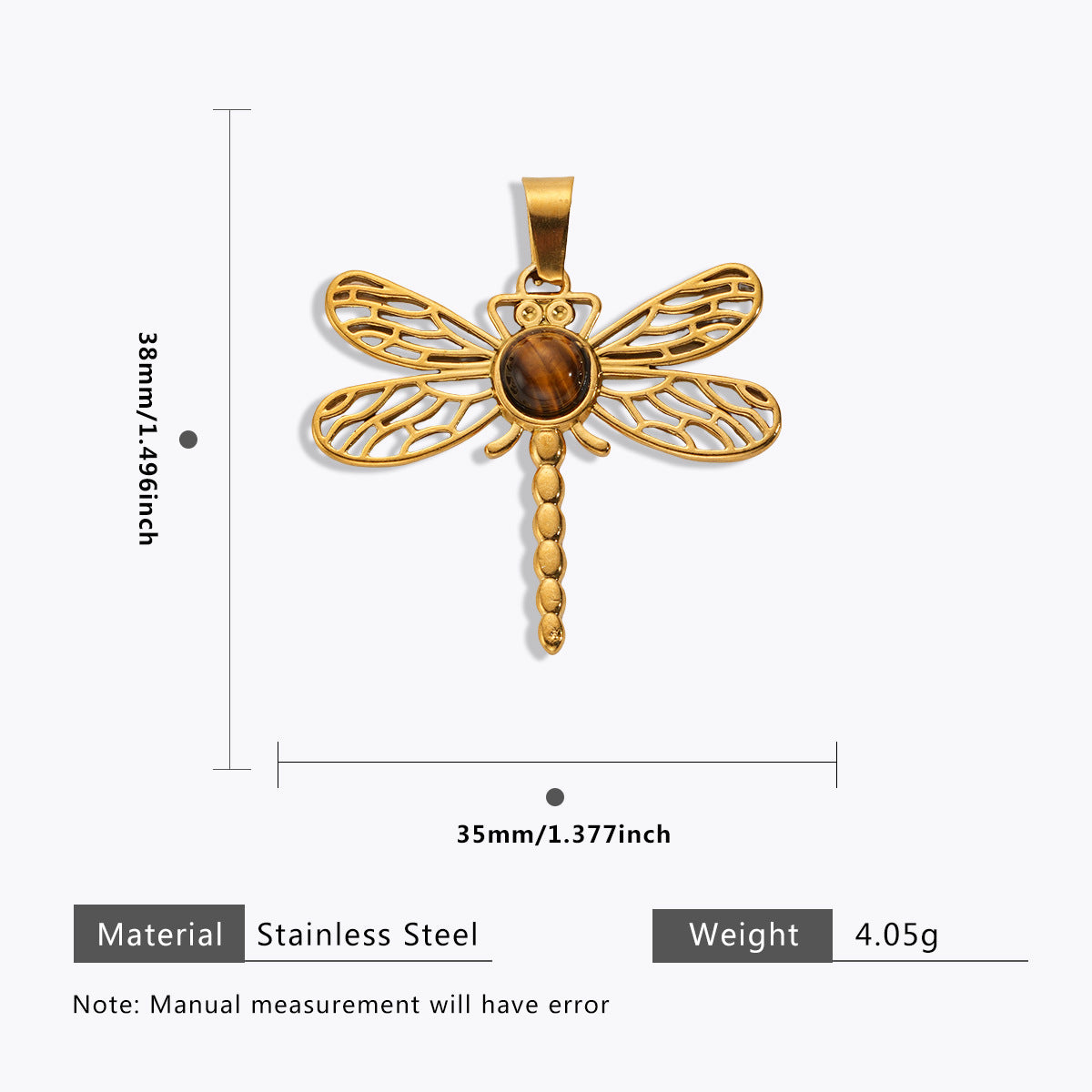 Wholesale Stainless Steel Maillard Tiger Eye Pendant