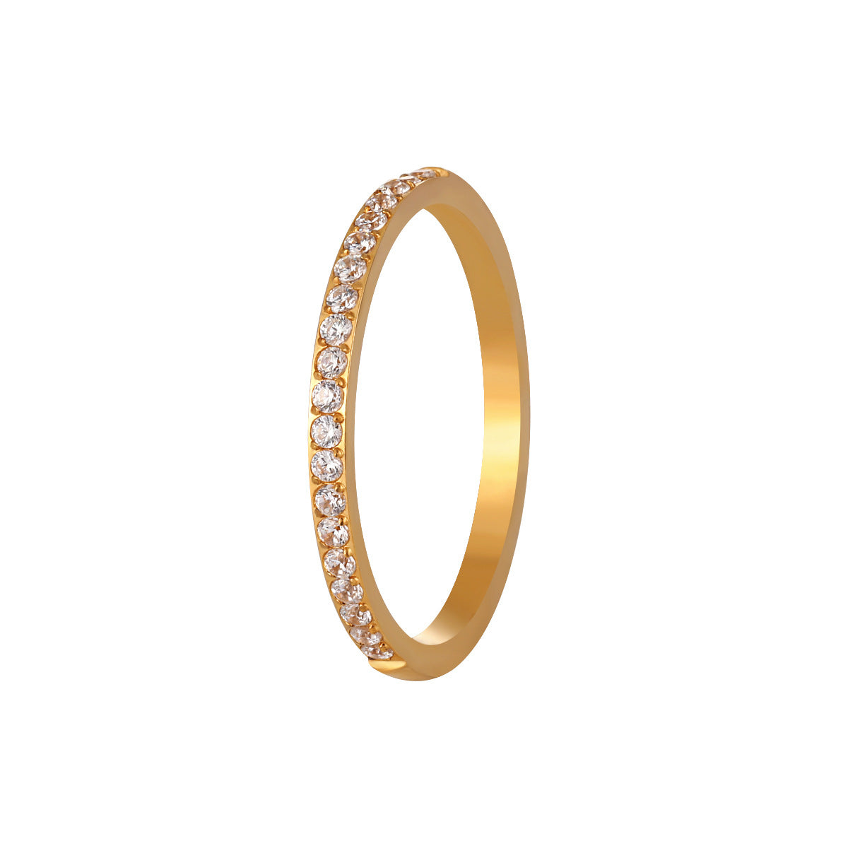 Wholesale Light Luxury Half Ring Titanium Steel Ring