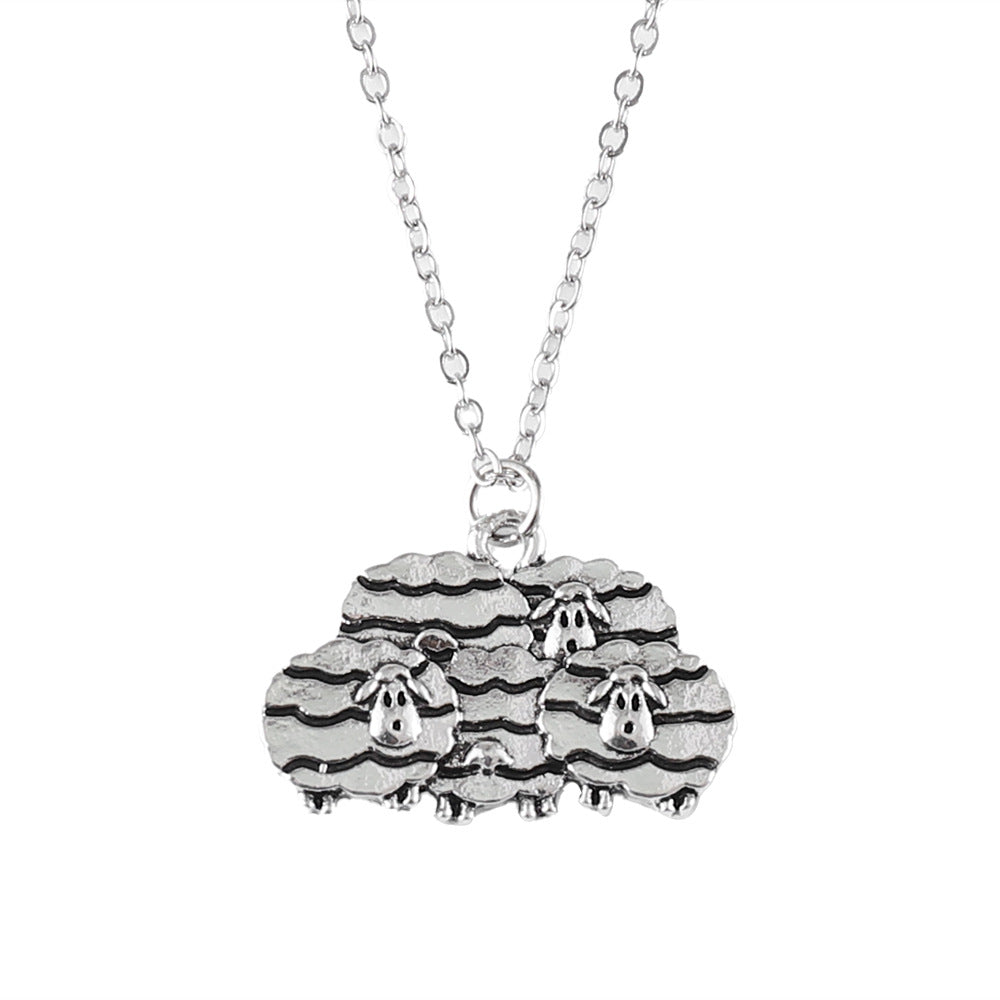 Wholesale Zinc Alloy Bohemian Cloud Sheep Jewelry Set Earrings Necklace Bracelet Trendy Party Accessory