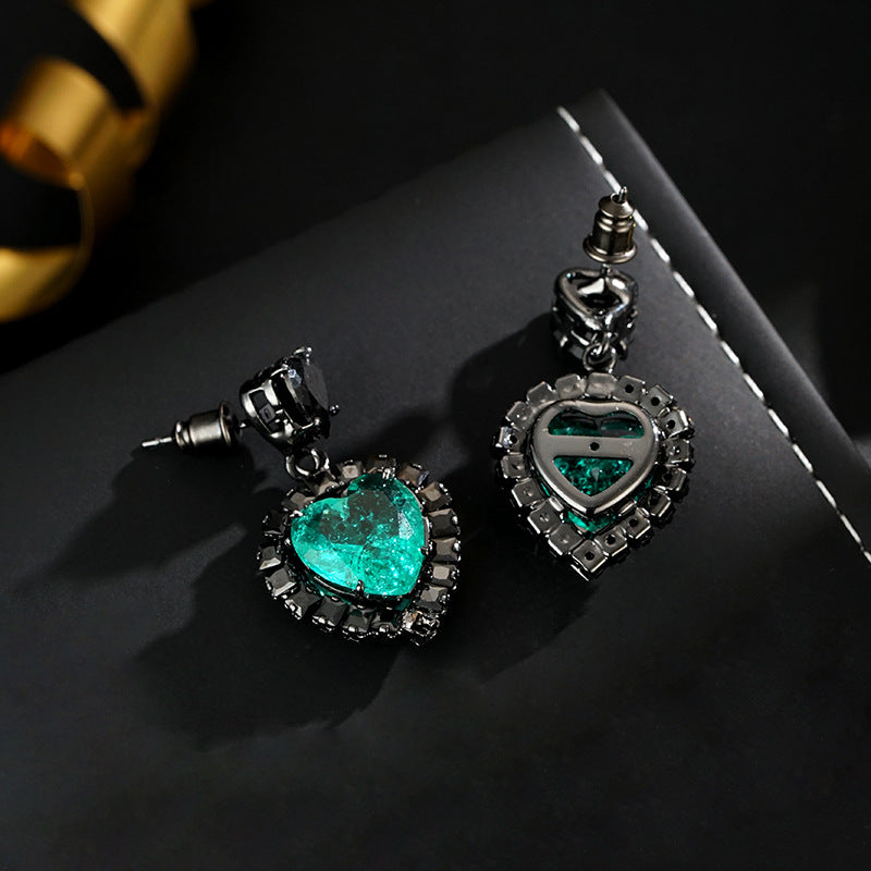 Wholesale  925 silver needle  luxury  love earrings