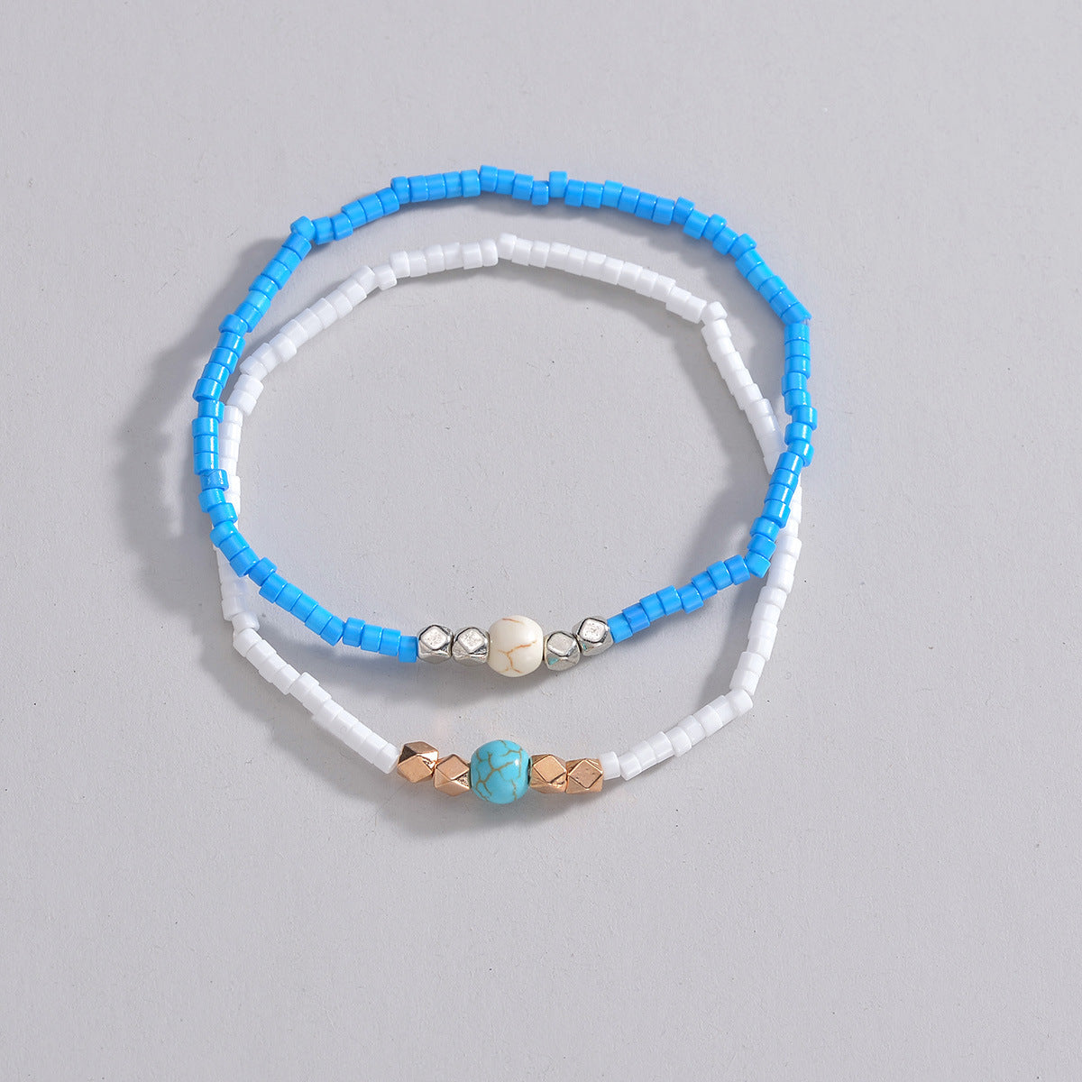Wholesale  turquoise white blue beads beads  bracelet