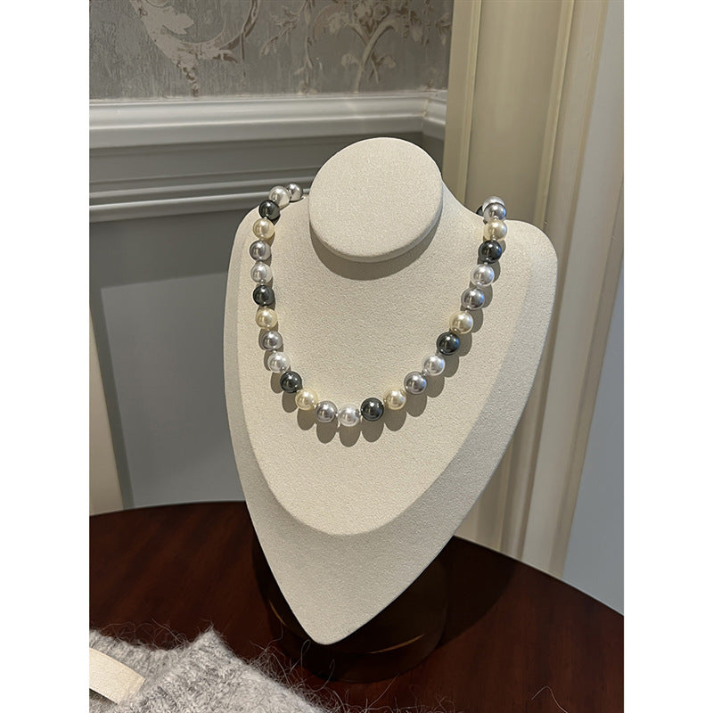 Wholesale  color mixed color Pearl sweater chain necklaces