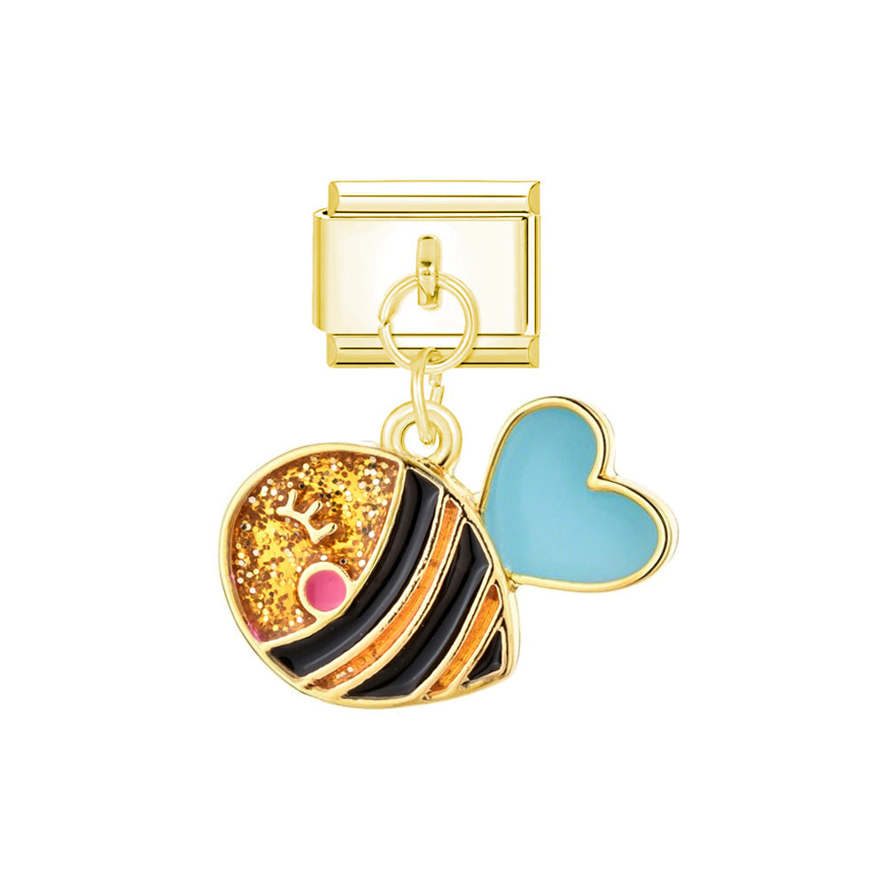 Wholesale Italian Charm Bracelet 9mm DIY Small Animal   Creative Stainless Steel Composable Bracelet