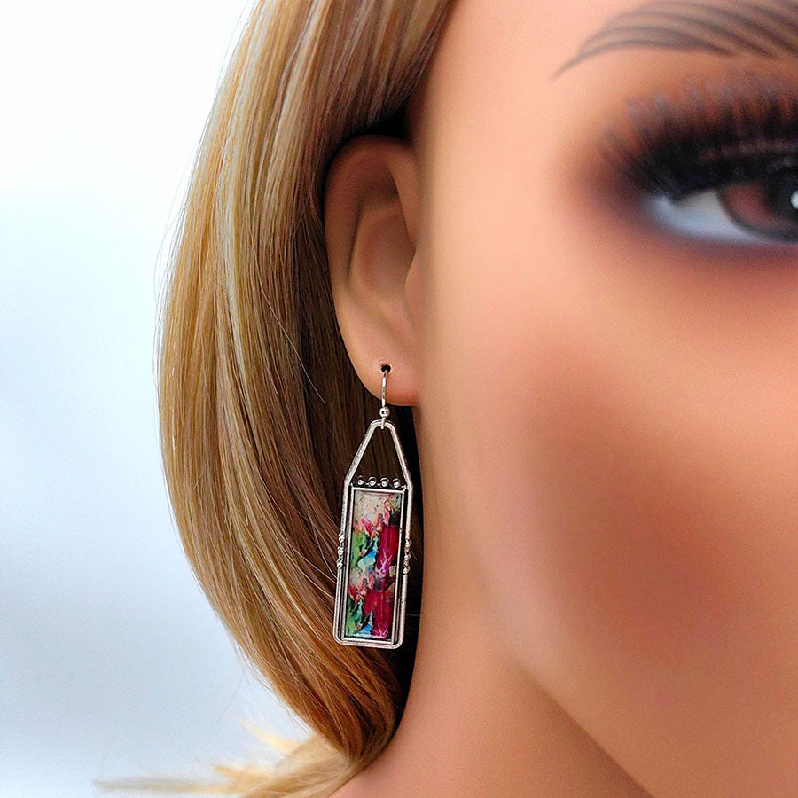 Wholesale Bohemian Vintage Turquoise Pattern Earrings ACC-ES-Xizhao015