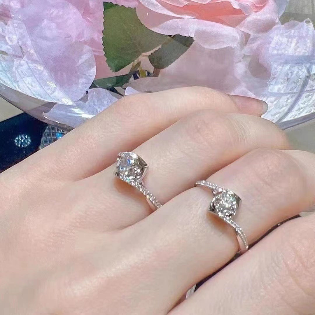 Wholesale Twisted Arm Micro Diamond Angel's Zircon 1 karat Rings