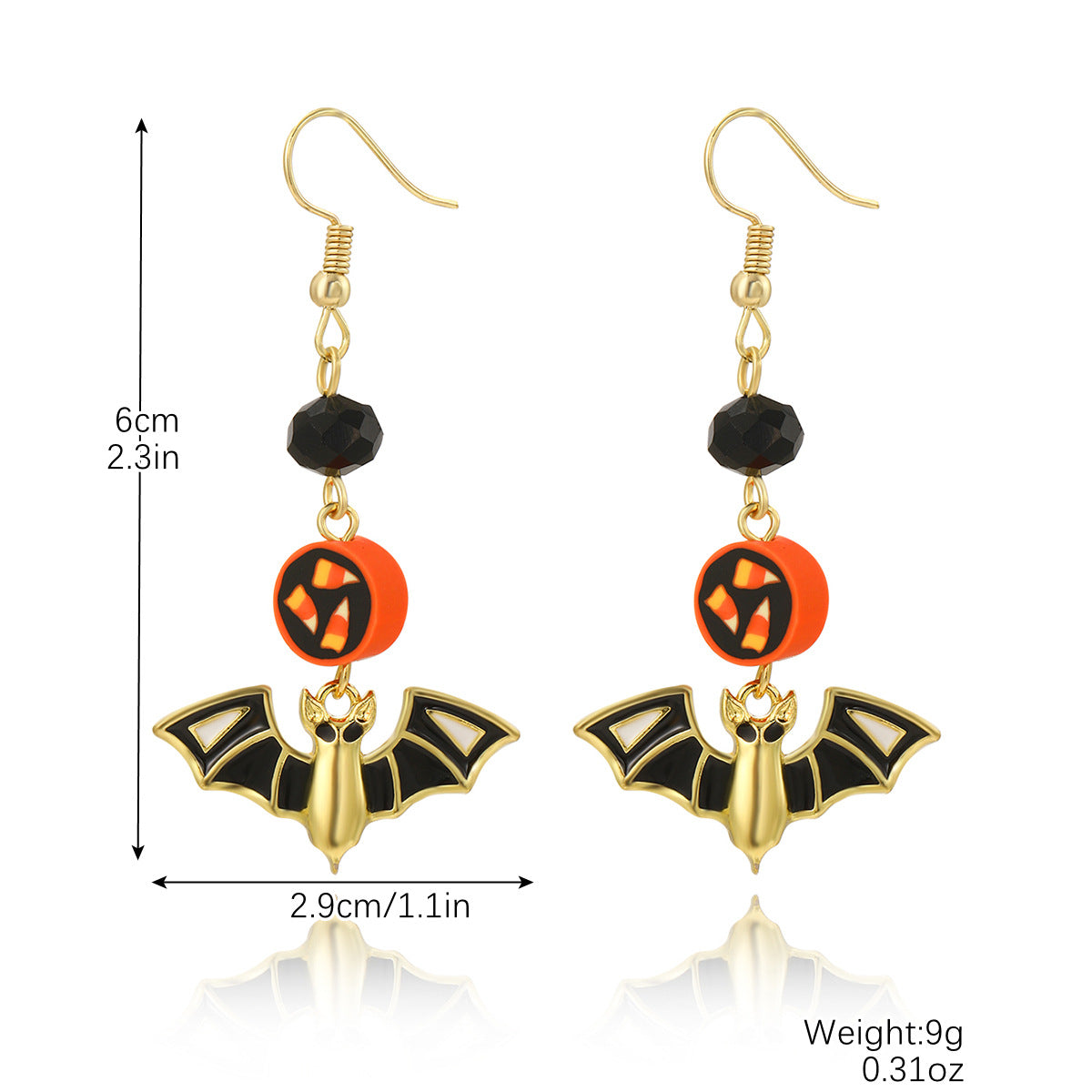 Wholesale  Skull Diablo Earrings  Diamond-encrusted Alloy Halloween Earrings