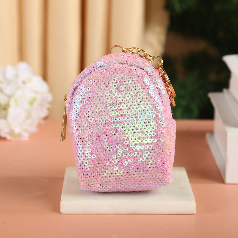 Wholesale Fish Scale Pattern Mini PU Coin Purse Keychain Keychain Wallet ACC-KC-GuoRan005