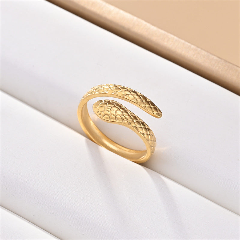 Wholesale Stainless steel oil drop simple cool style open ring