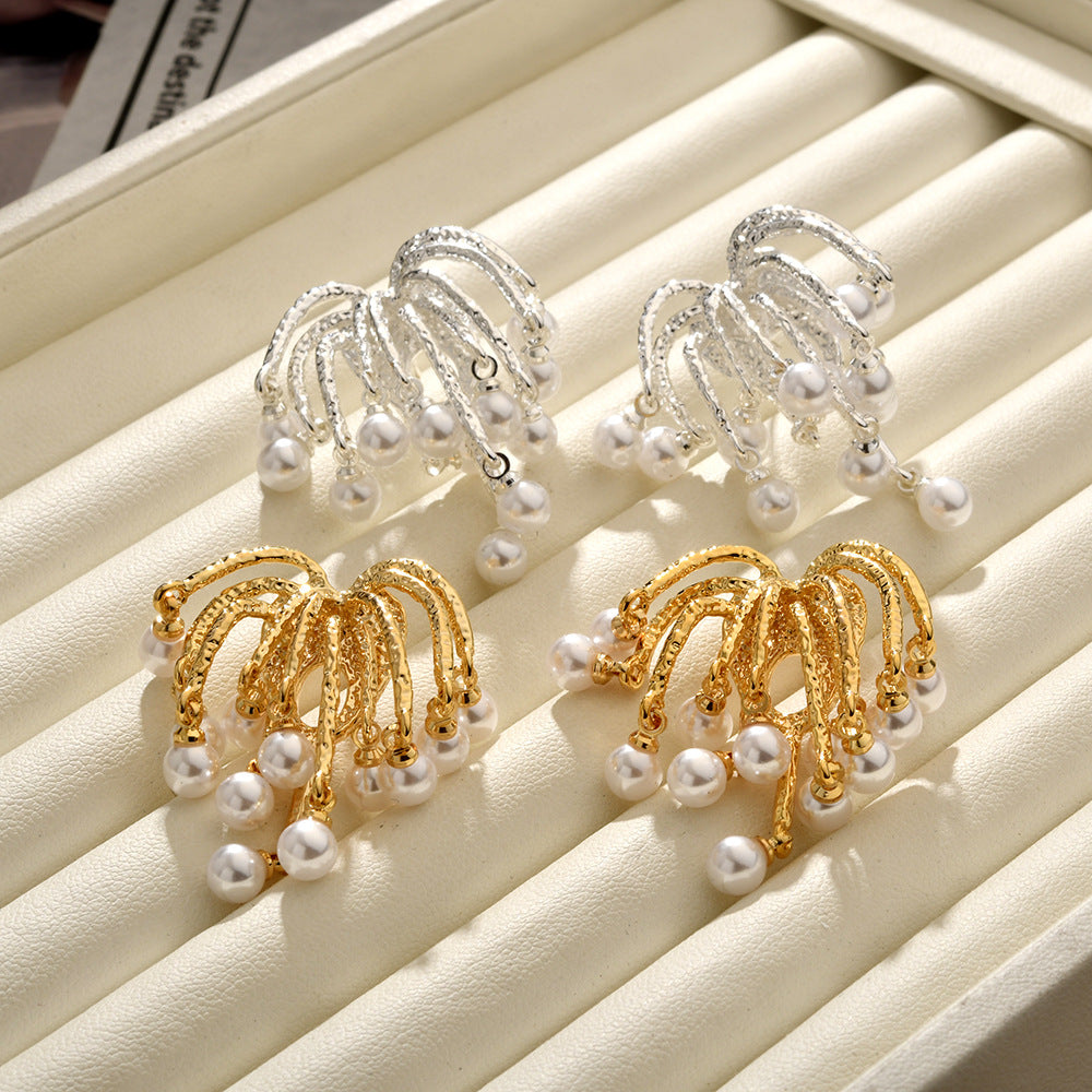 Wholesale Gorgeous Fireworks Pearl Tassel Earrings