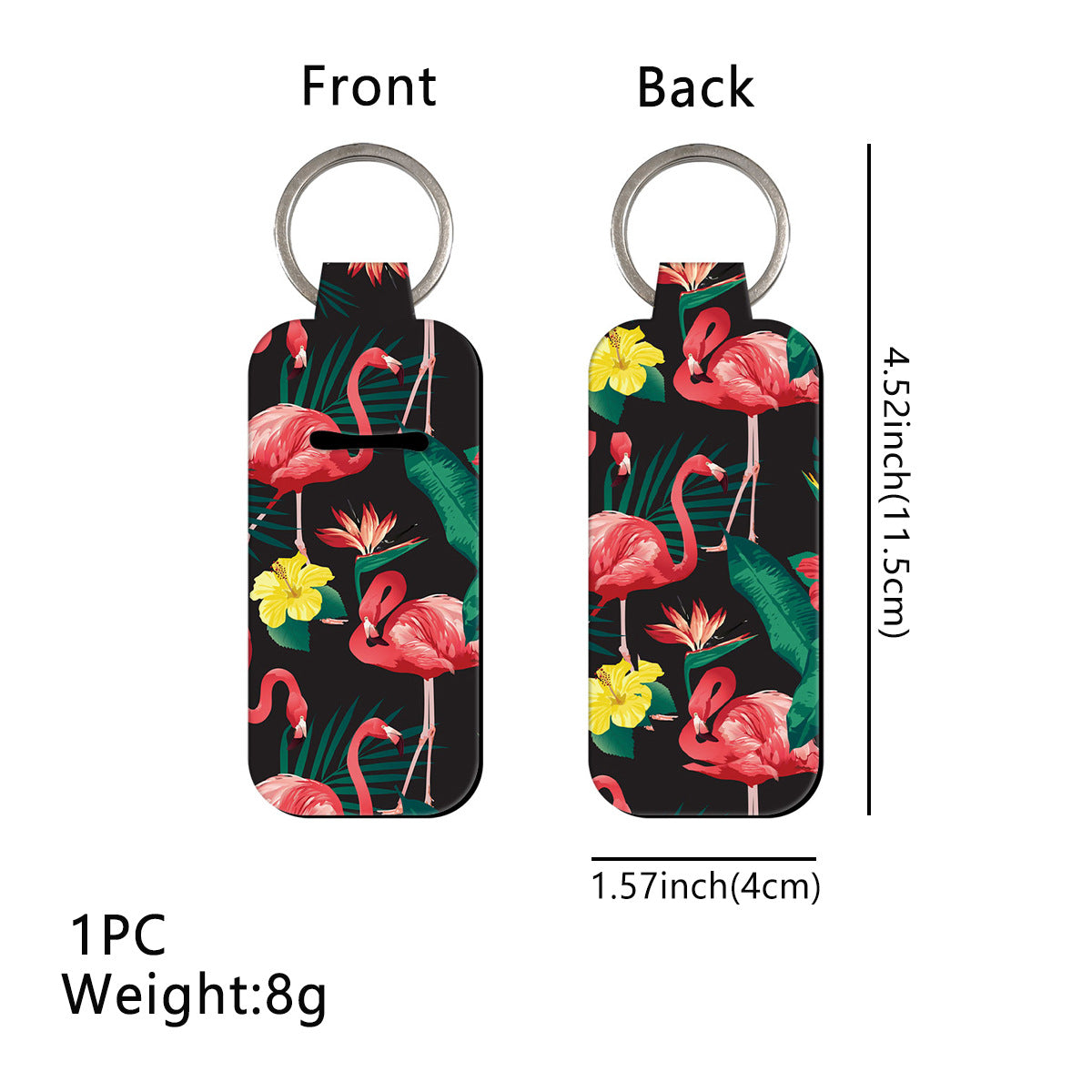 Wholesale 6pcs  Cartoon Flamingo Lipstick Set Keychain