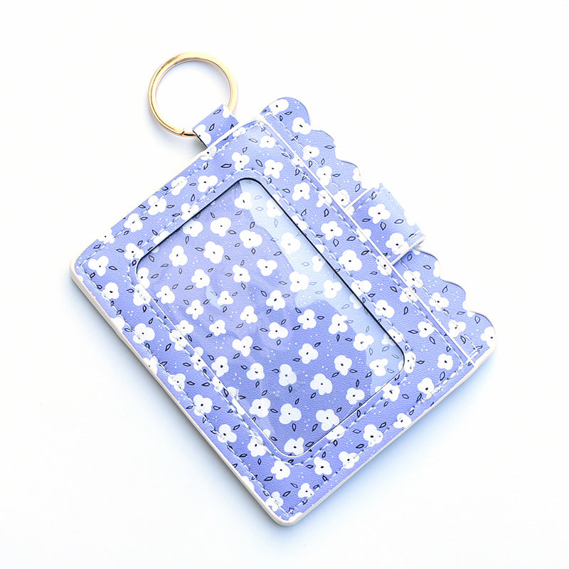 Wholesale Western Style Leopard Plaid Flower Card Holder Keychain ACC-KC-QiuXue001