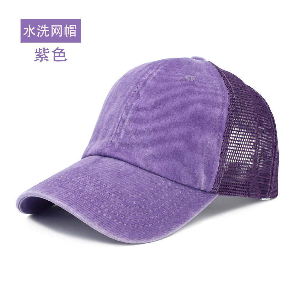 Wholesale Vintage Washed Cotton Breathable Mesh Sun Protection Baseball Cap Fashion Accessory Gift