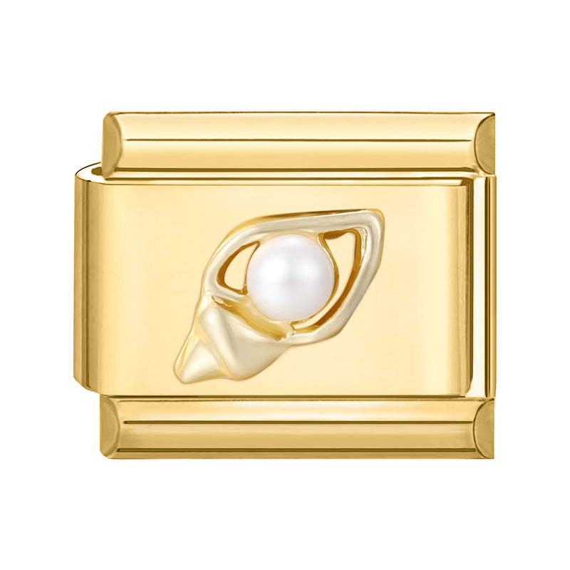 Wholesale 9mm Italian Charm Starter Bracelets DIY square Single Section Creative Stainless Steel Composable Bracelet