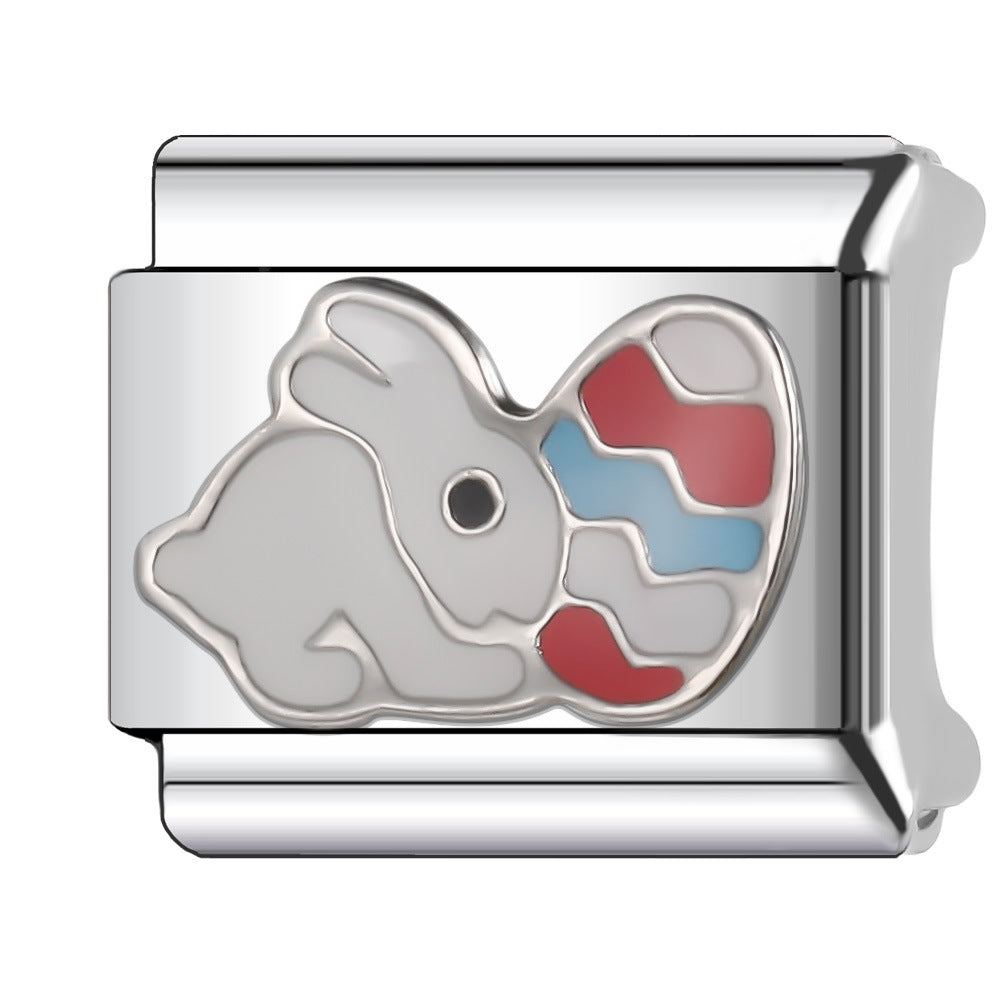 Wholesale Italian Charm Bracelet 9mm DIY Splicing Ocean Series Animal Stainless Steel Composable Bracelet