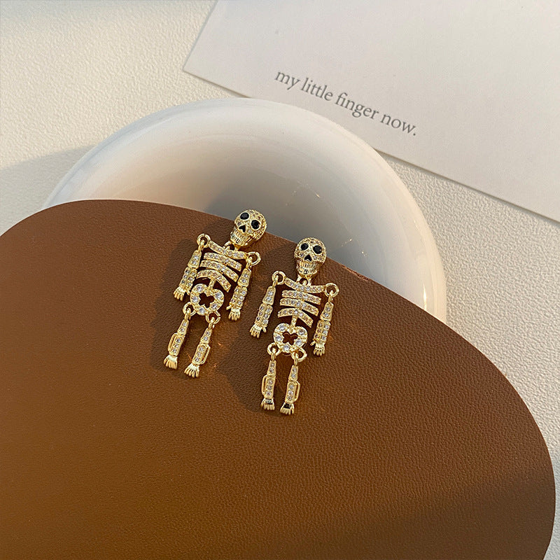 Wholesale Halloween Horror Skeleton Punk Earrings ACC-ES-NingKa004