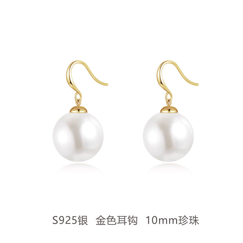 Wholesale Large Pearl Sterling Silver Earrings
