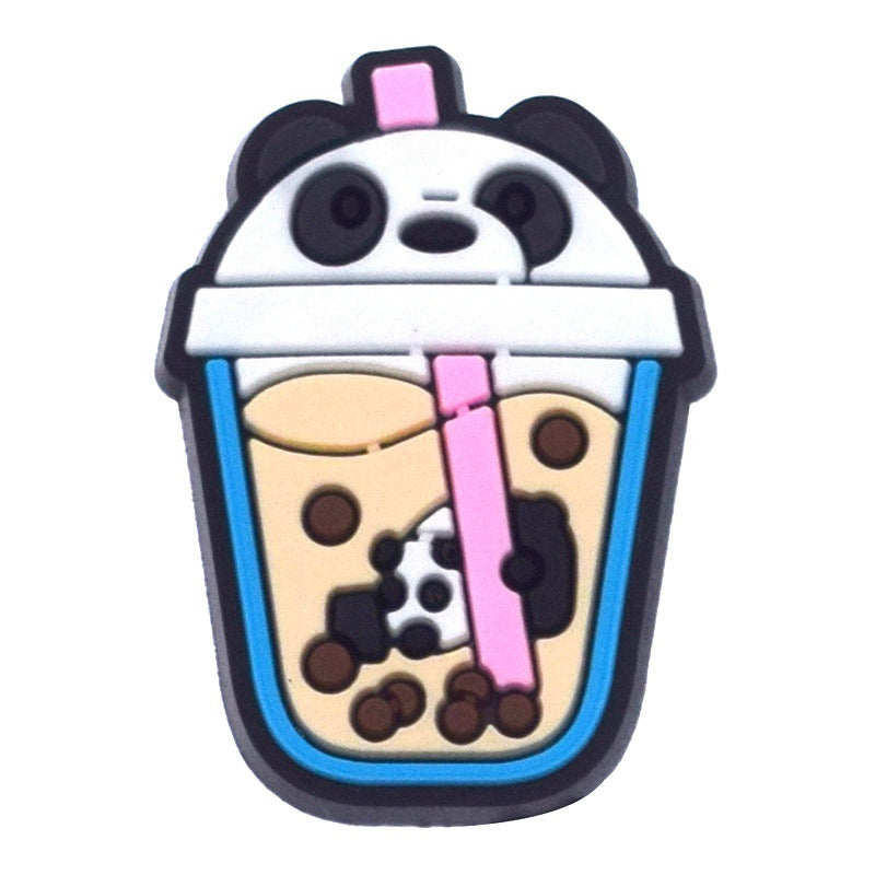 Wholesale Random 100pcs Cartoon Food Series  PVC Soft Rubber Shoe Buckle Decoration