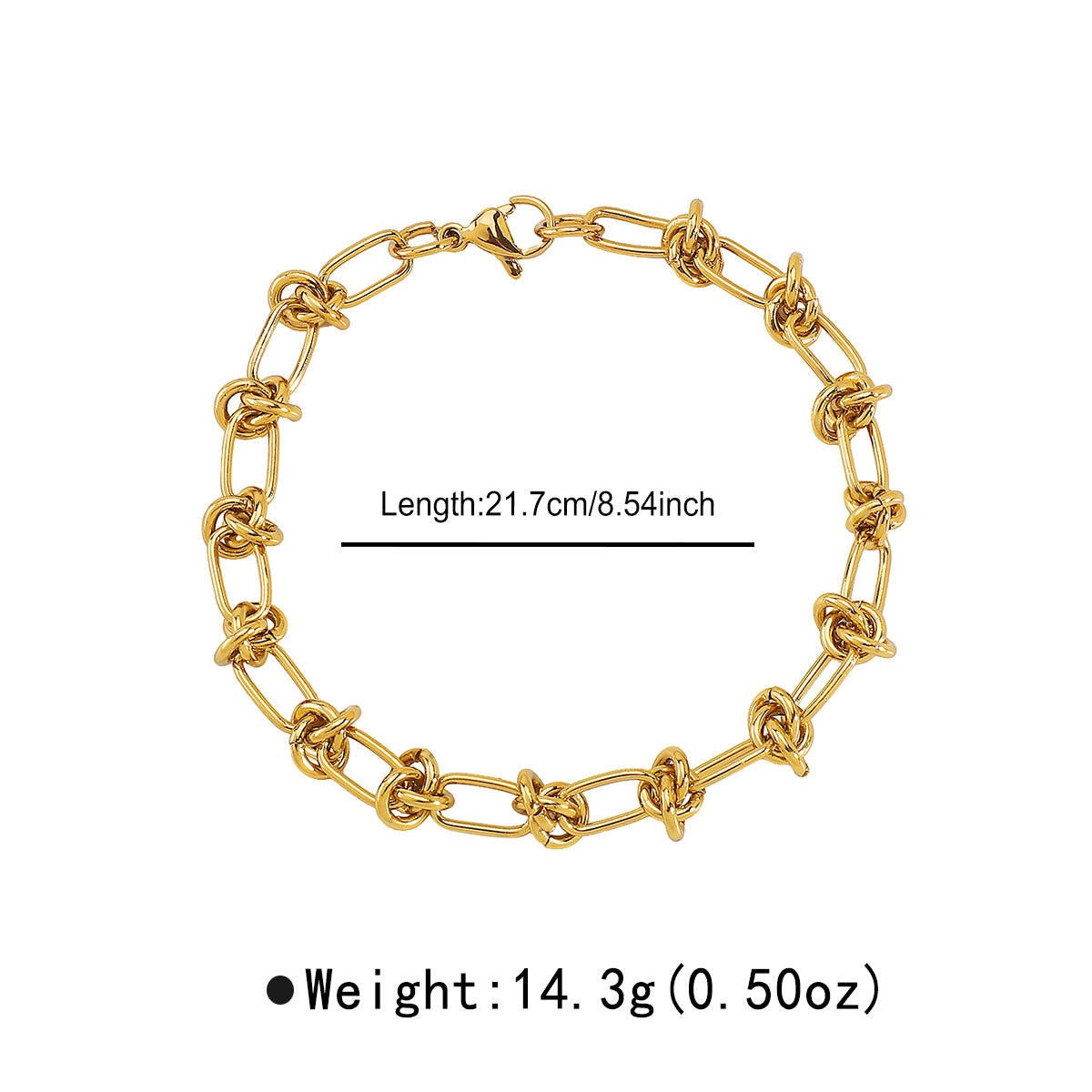 Wholesale  Fashionable New Geometric Stainless Steel Chain Bracelet Retro Ins Style