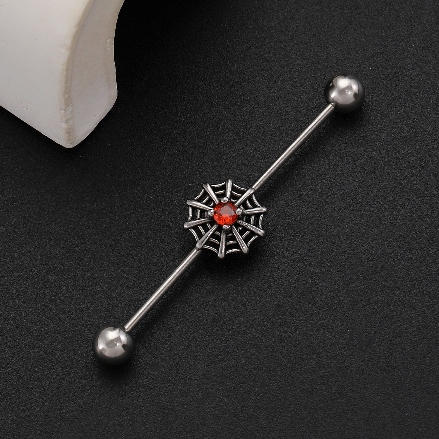 Wholesale Trendy Dark Snake Cross Earrings Metal Double Ear Piercing Jewelry Accessory for Cool Girls Boutique Resale