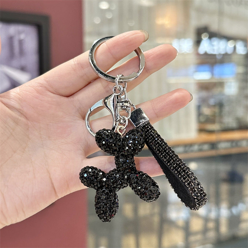 Wholesale Full Diamond Balloon Dog Keychain