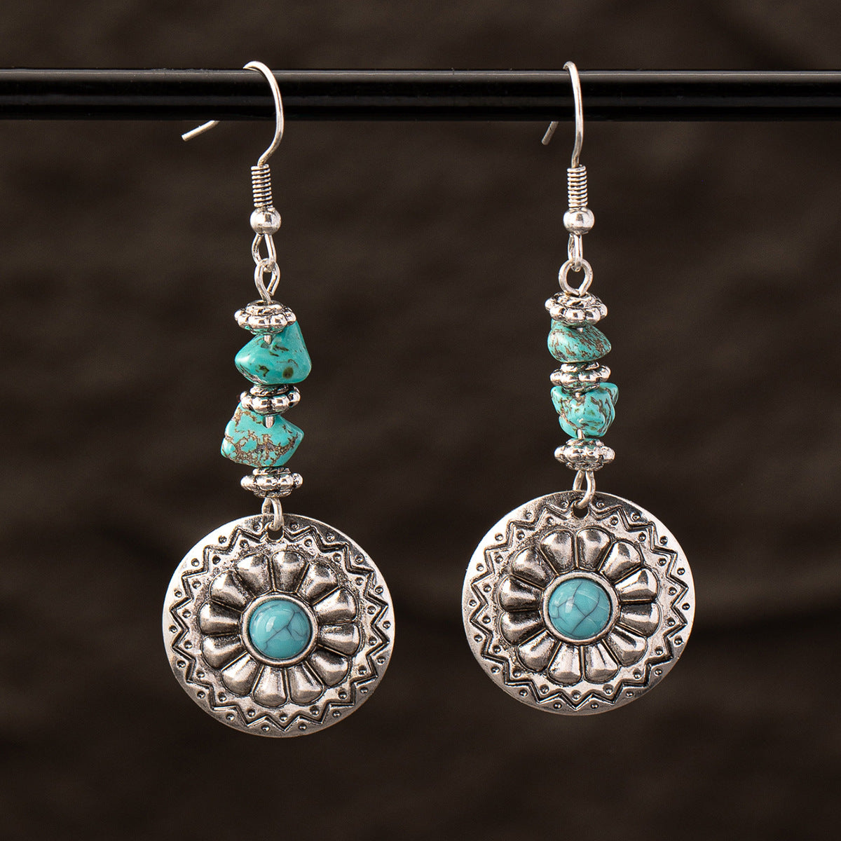 Wholesale  Retro Western Turquoise Earrings