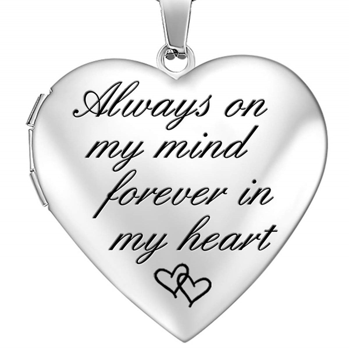 Collana apribile all'ingrosso in acciaio inossidabile con scatola per foto d'amore in argento