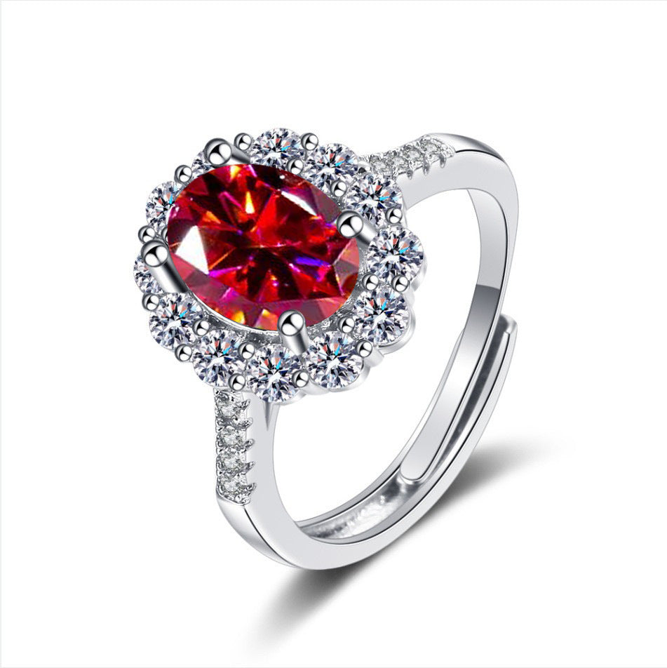 Wholesale  ocean heart inlaid sapphire group inlaid ring