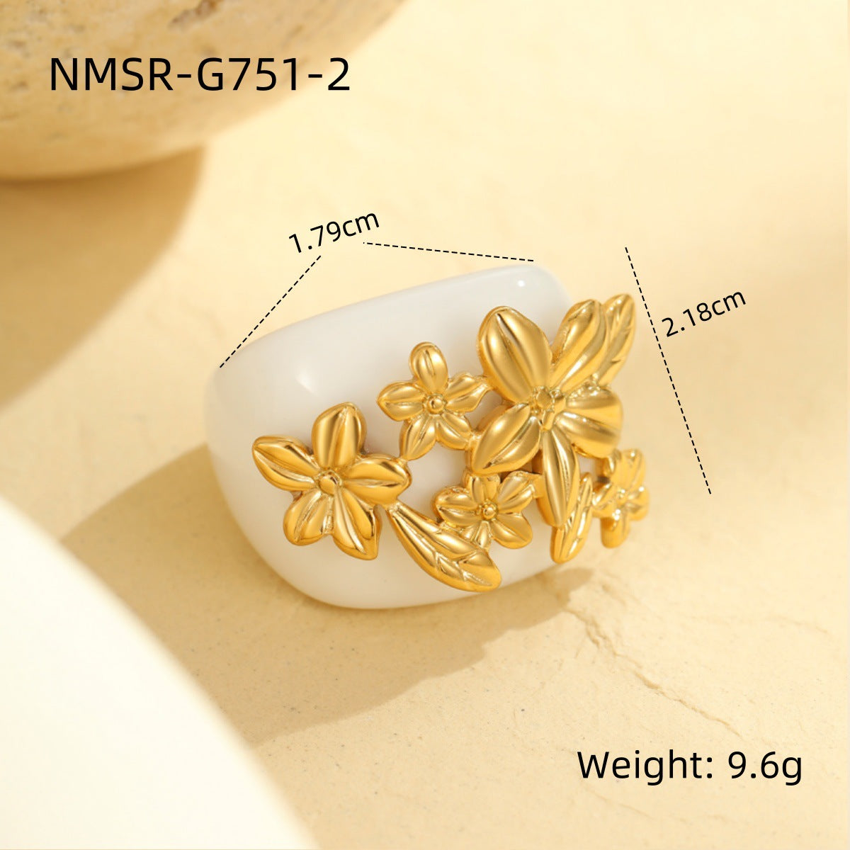Wholesale  Stainless steel Flower Design Ring