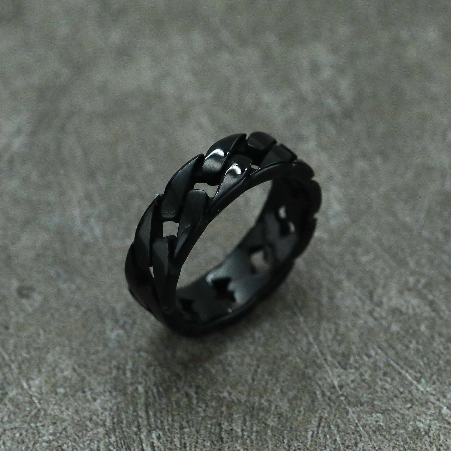 Wholesale Titanium Steel Ring Men's Stainless Steel Chain Ring ACC-RS-Hait005