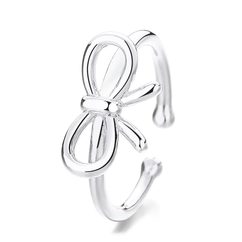 Wholesale S925 Silver Bowknot Open Ring ACC-RS-ChaoXuan003