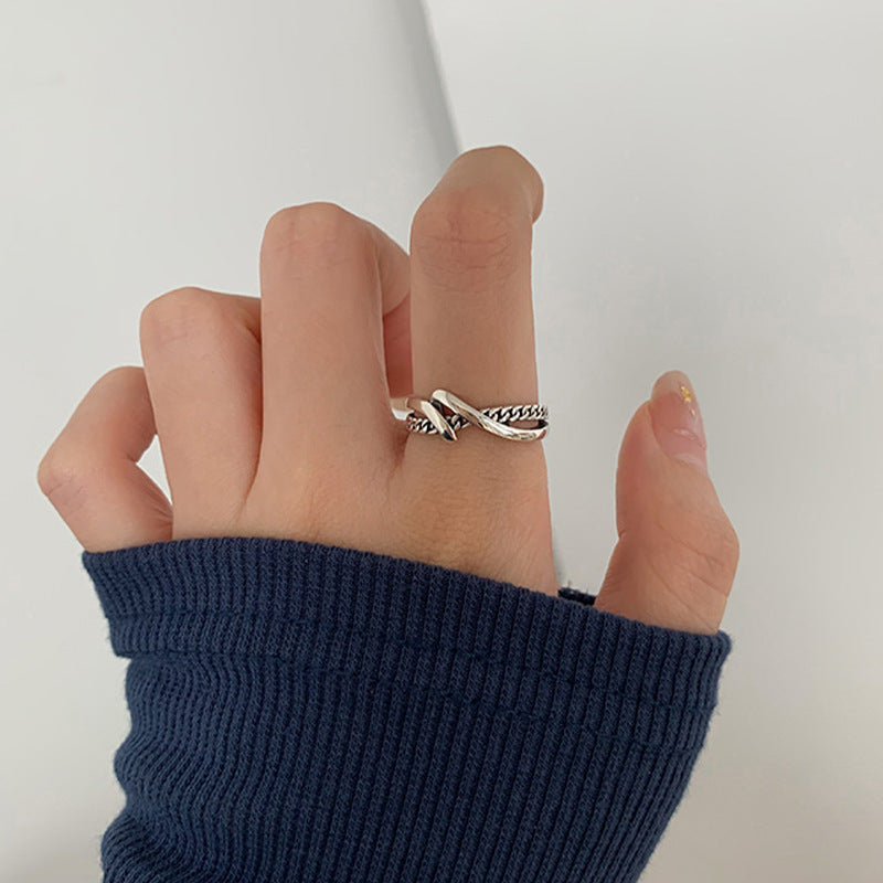 Wholesale Vintage Double Line Ring Open Ring ACC-RS-YaoFeng009