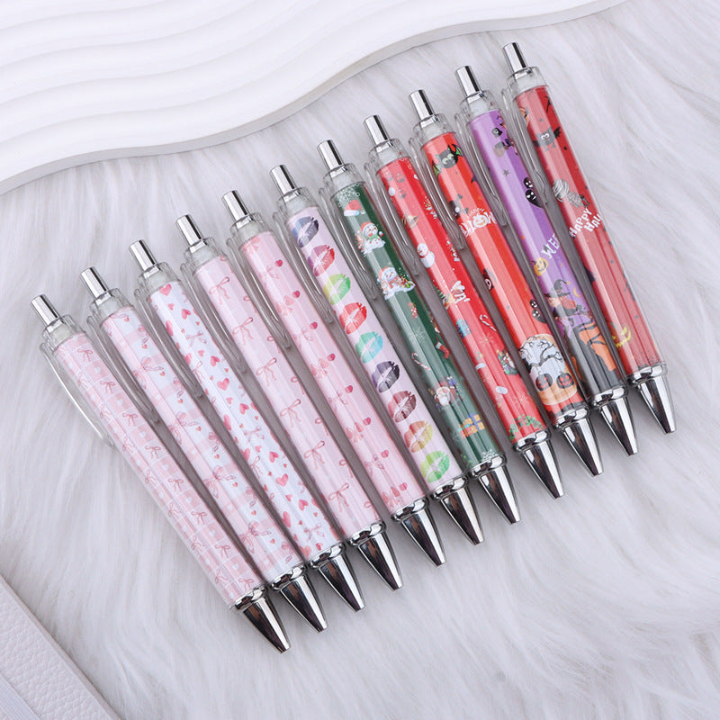 Wholesale Pink Bow Heart Roll Paper Ballpoint Pen