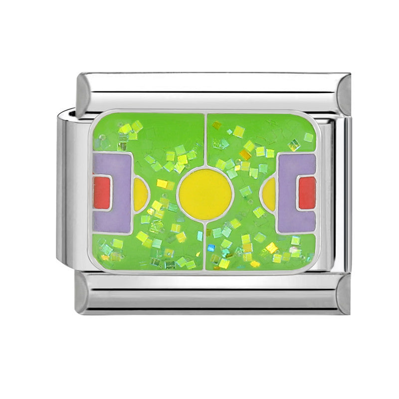 Wholesale Italian Charm Bracelet 9mm DIY Splicing Removable Green Series Titanium Steel Composable Bracelet