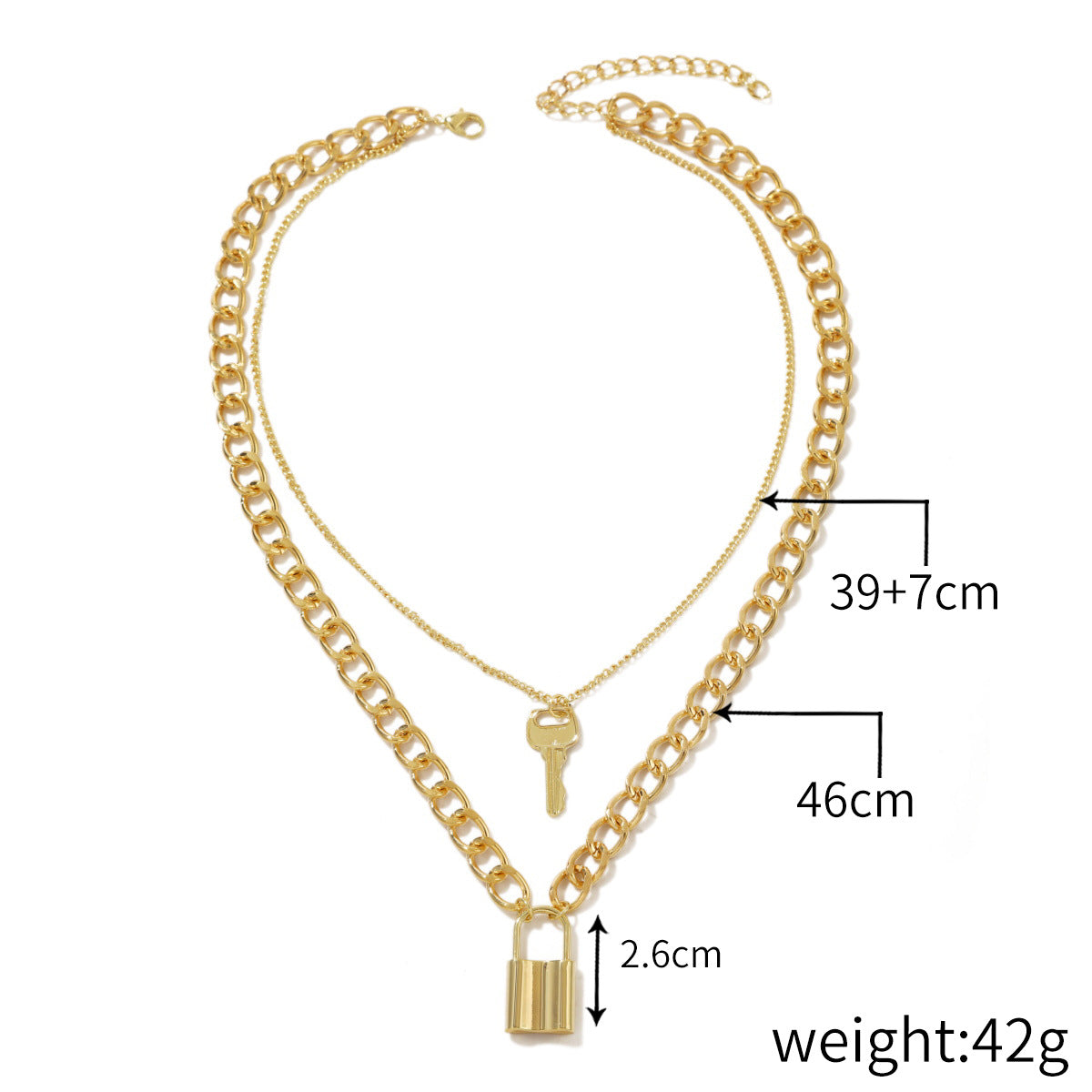 Wholesale alloy love-shaped necklace