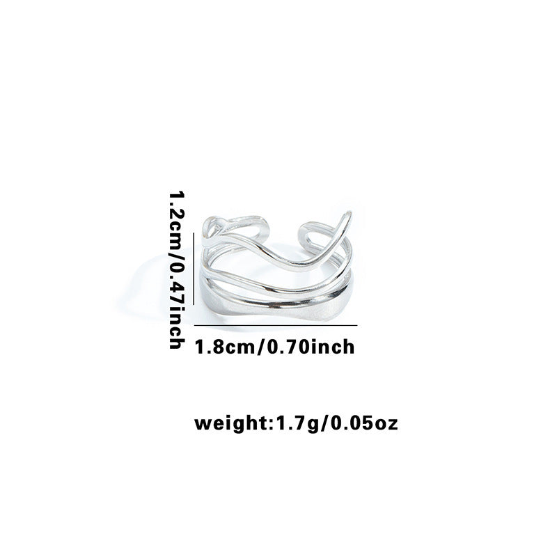 Wholesale Retro Heart Butterfly Hollow Titanium Steel Ring,  Fashion Accessory for Boutique Resale