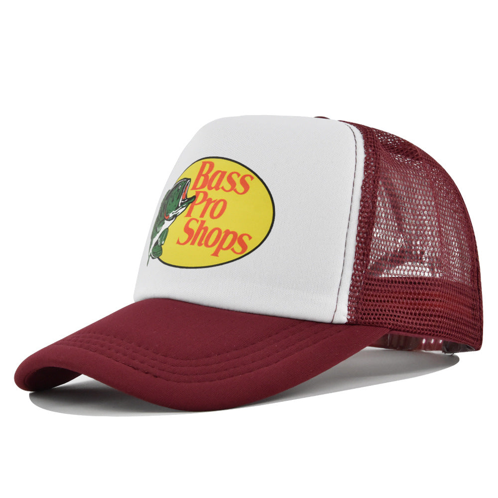 Wholesale Printed fish silk screen cap summer net Hat