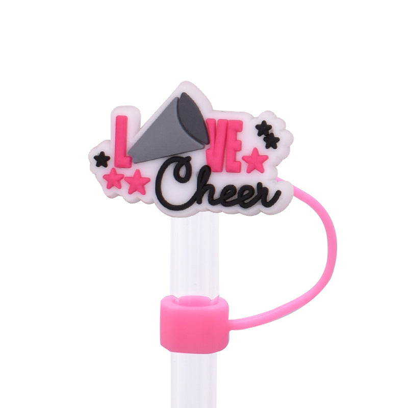 Wholesale Random 100pcs Pink Series 8/10mm PVC Soft Straw Tube Cap