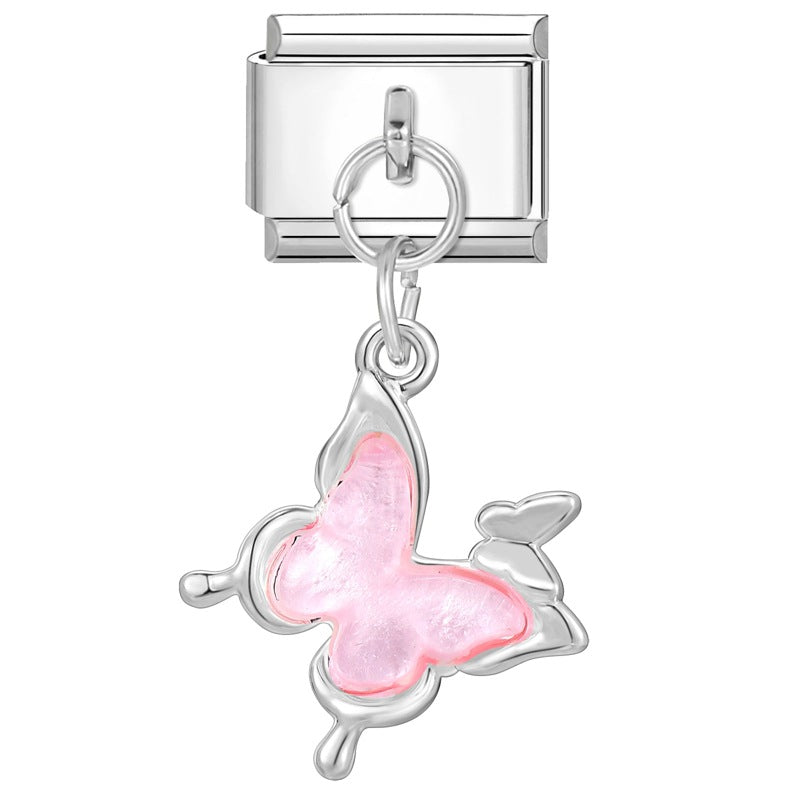 Wholesale Italian Charm Bracelet 9mm DIY creative steel color dream pendant  Creative Stainless Steel Composable Bracelet