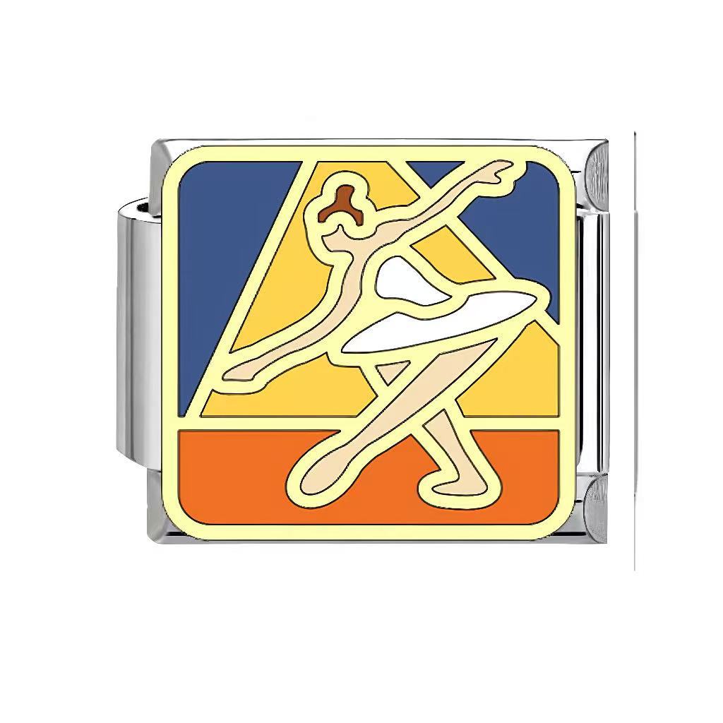 Wholesale Italian Charm Bracelet 9mm DIY Splicing travel   Creative Stainless Steel Composable Bracelet