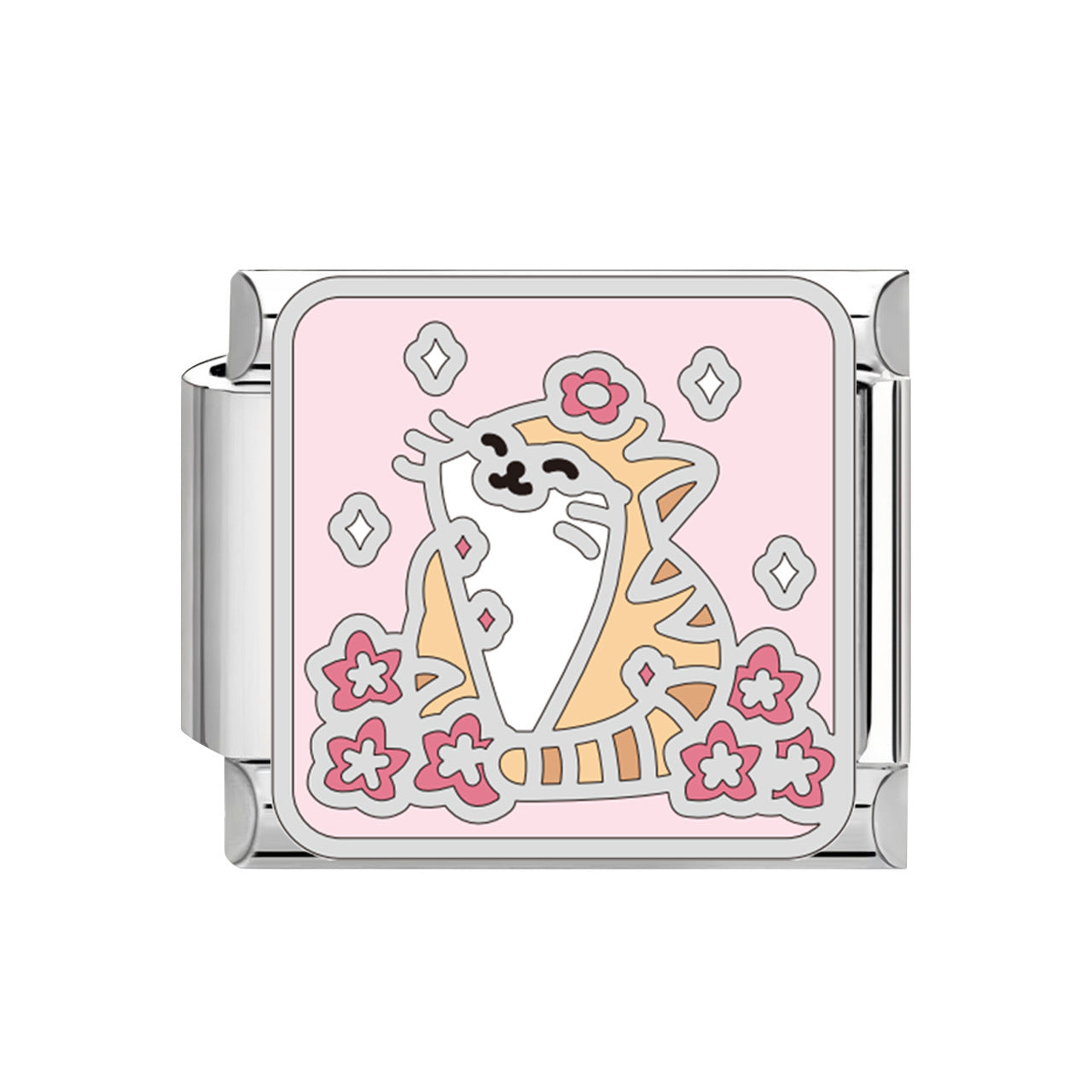 Wholesale 9mm Italian Charm Starter Bracelets DIY square Single Section Creative Stainless Steel Composable Bracelet
